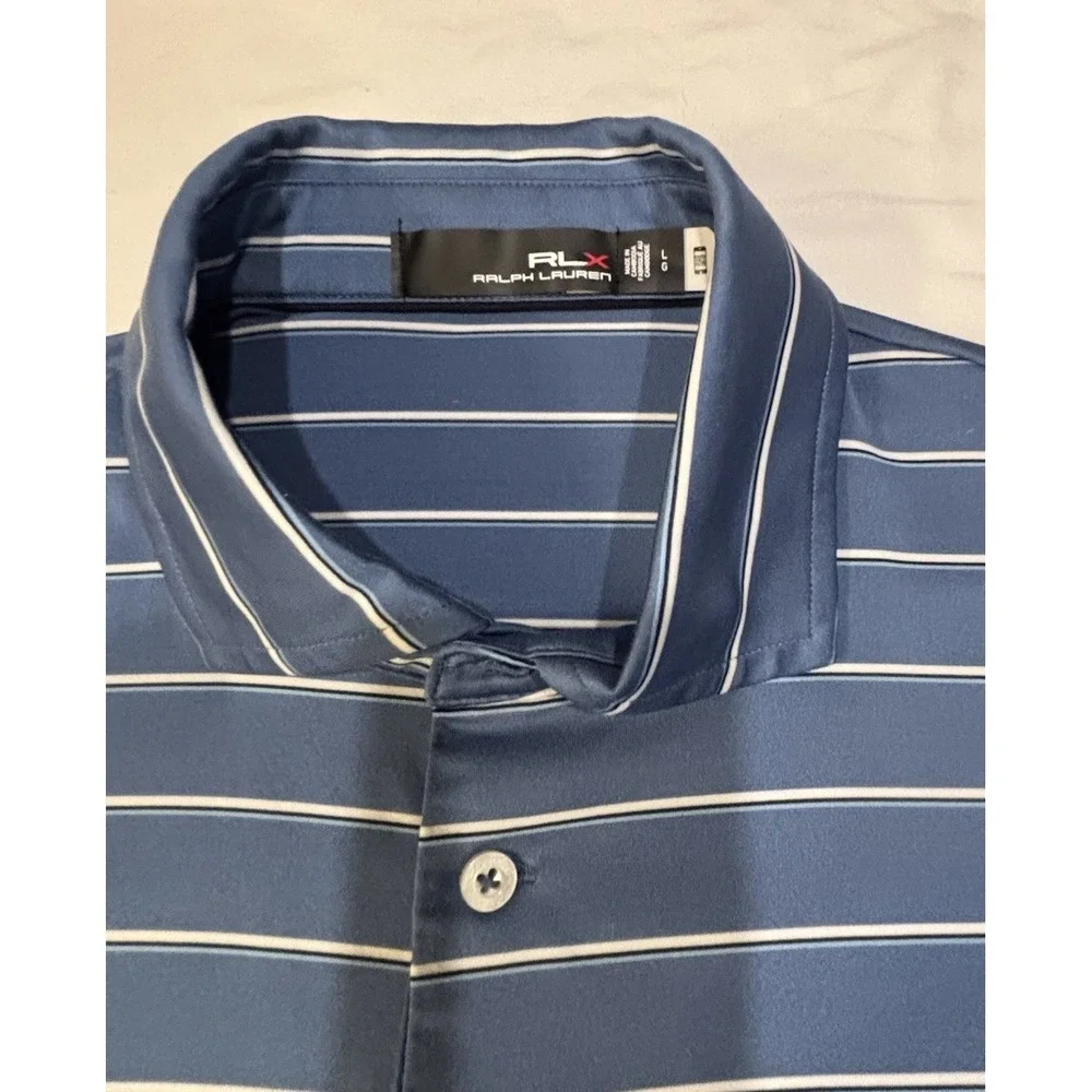 Ralph Lauren RLX Polo Performance Shirt Men Large Pinehurst Resort Golf Club No2